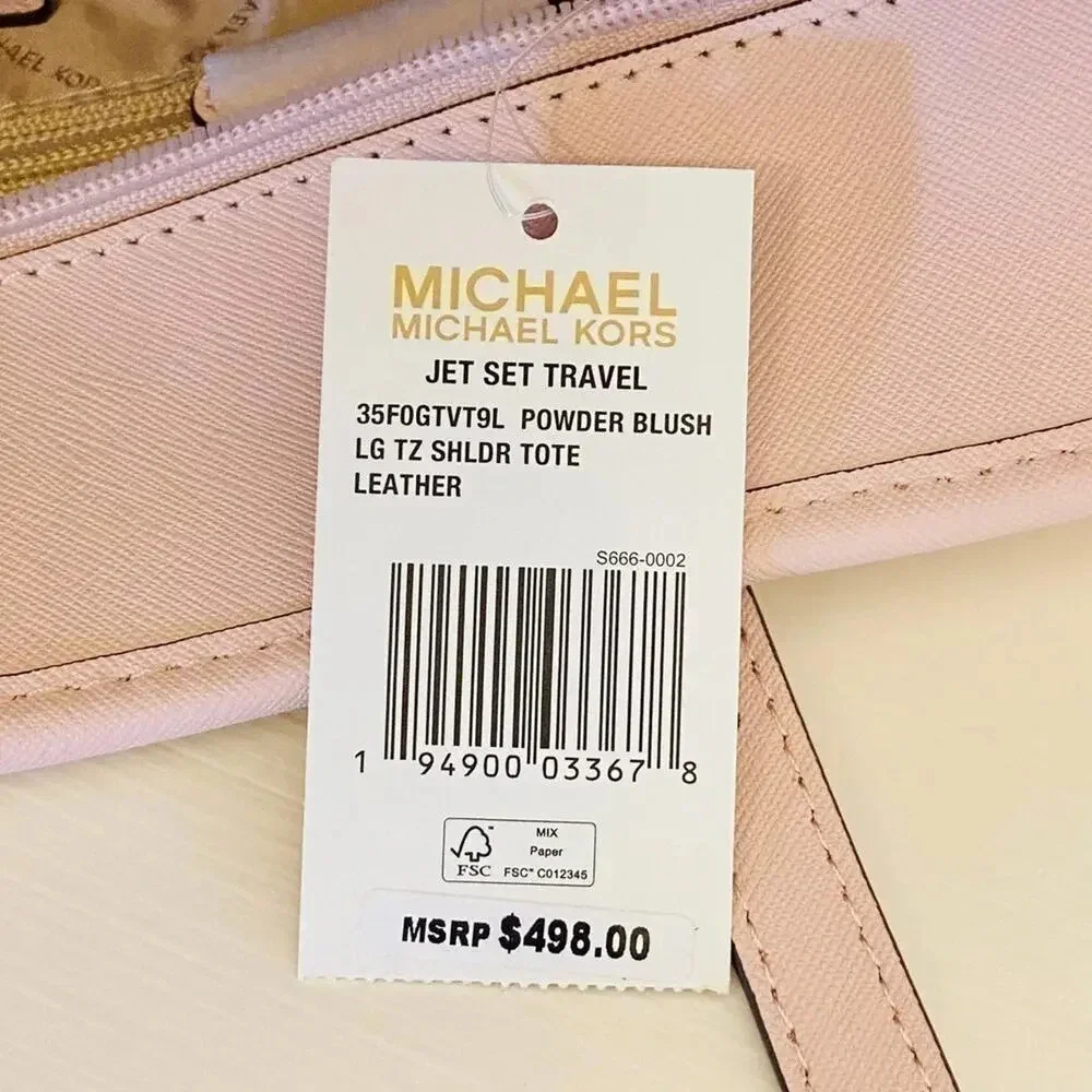 Michael Kors Purse Jet Set Travel Large Tote Leather - Picture 7 of 8